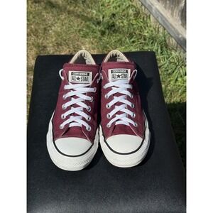 Converse All Star Shoes Womens 9 Burgundy Canvas Low Top Sneakers